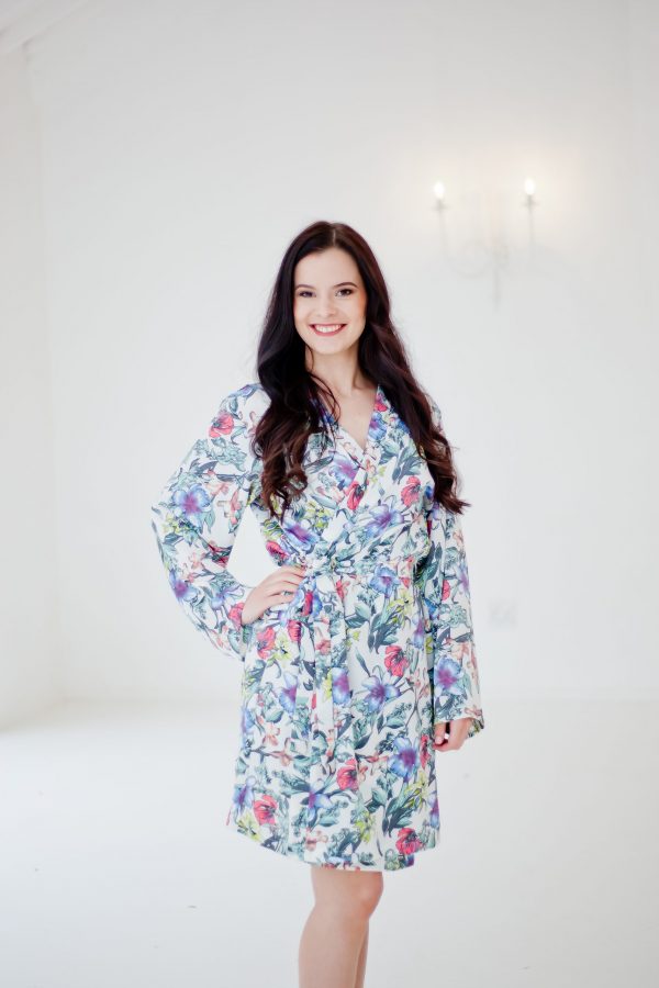Floral Satin Robe