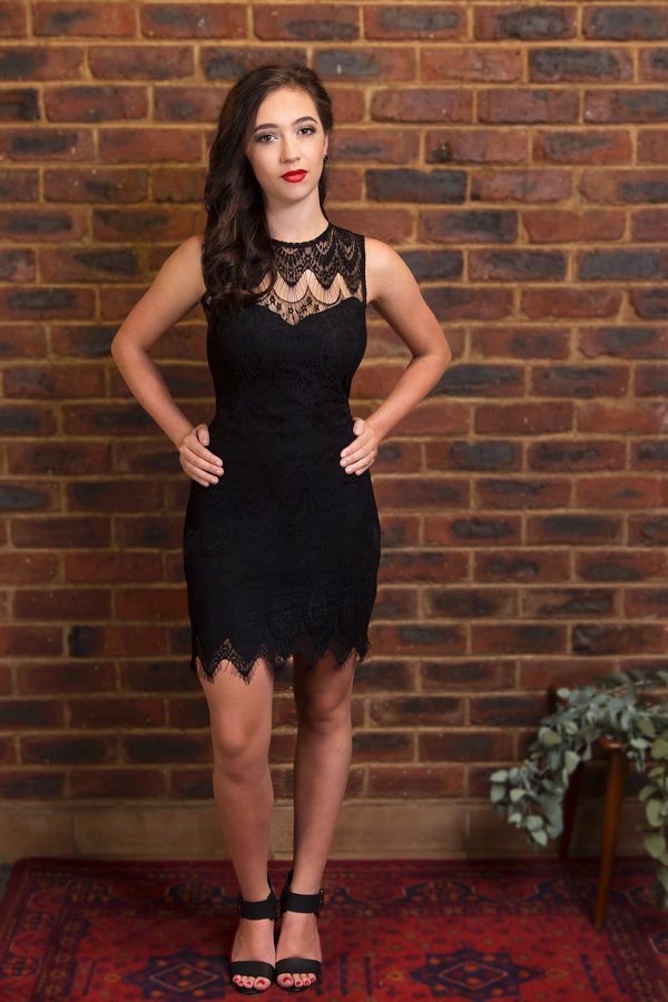 Black lace dress
