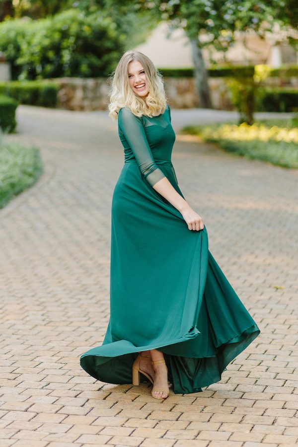 Emerald mesh skirt
