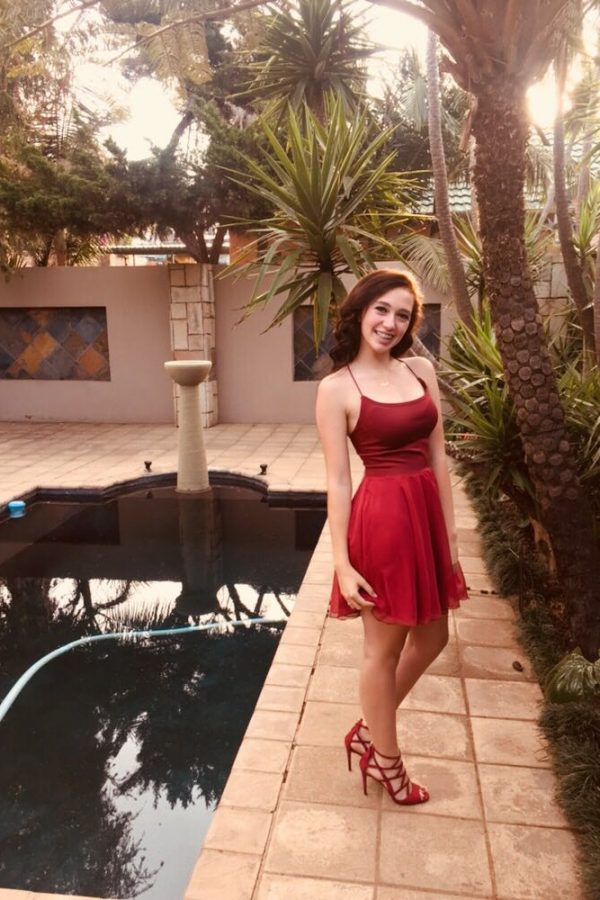 Burgundy cocktail dress